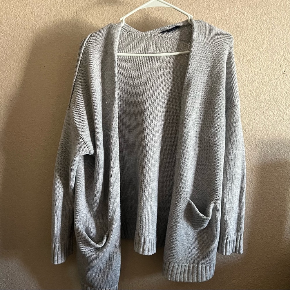 Gray cardigan